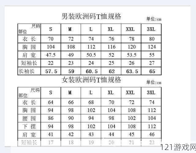 亚洲尺码与欧洲尺码对比-差异与特点解析